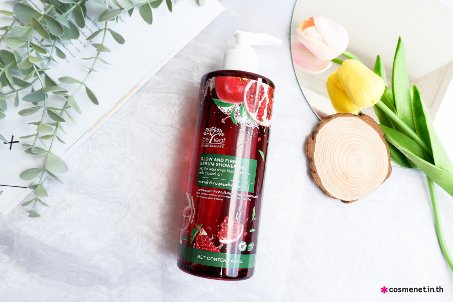 De Leaf Pomegranate Glow and Firm Serum Shower Gel