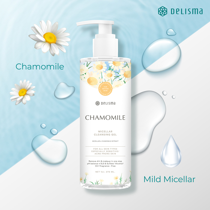 คลีนซิ่งเจล Delisma Chamomile Micellar Cleansing Gel