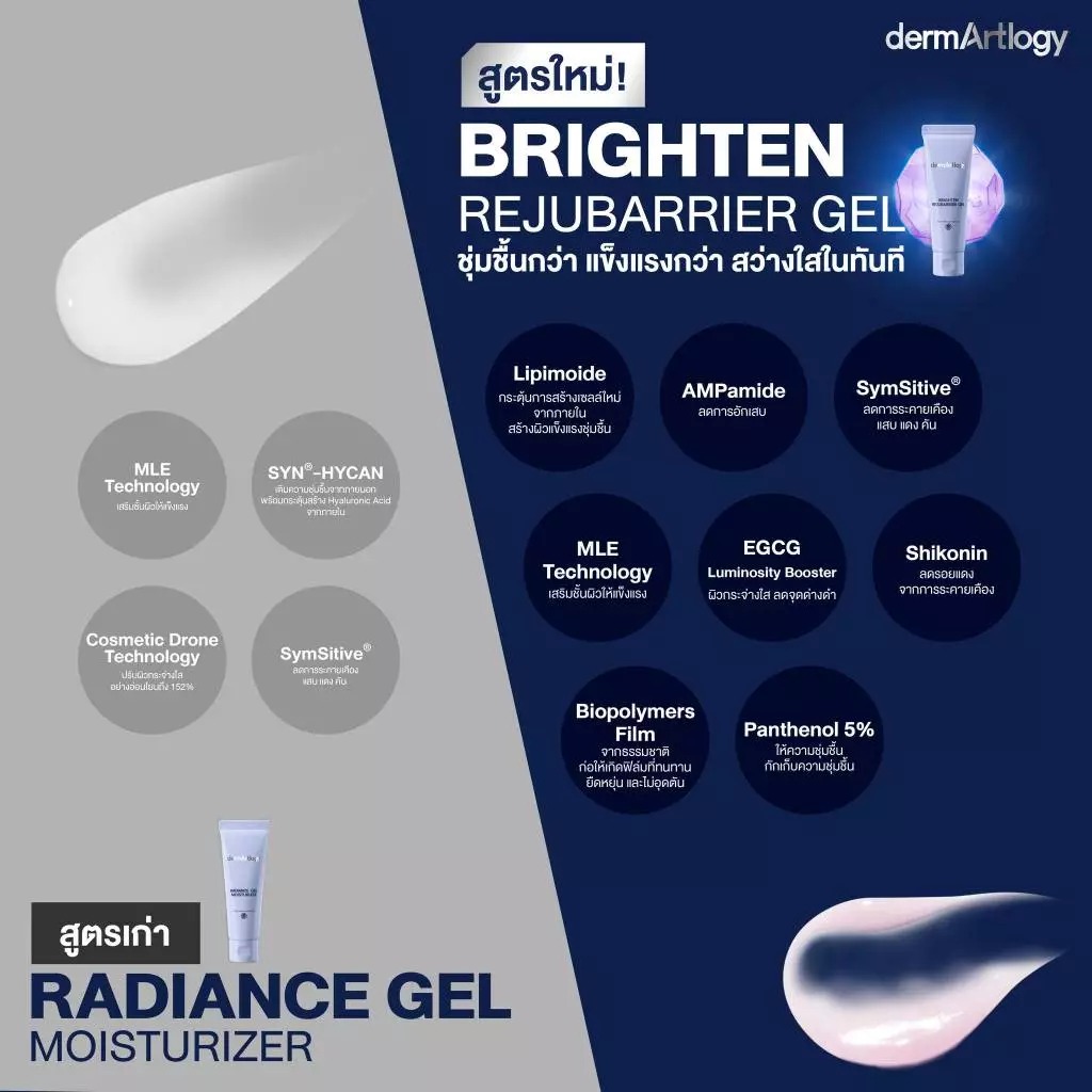 เจลมอยส์เจอไรเซอร์ dermArtlogy Brighten Rejubarrier Gel