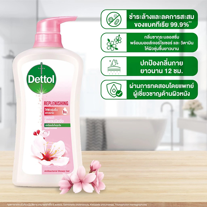 เจลอาบน้ำ Dettol Replenishing Anti Bacterial Shower Gel