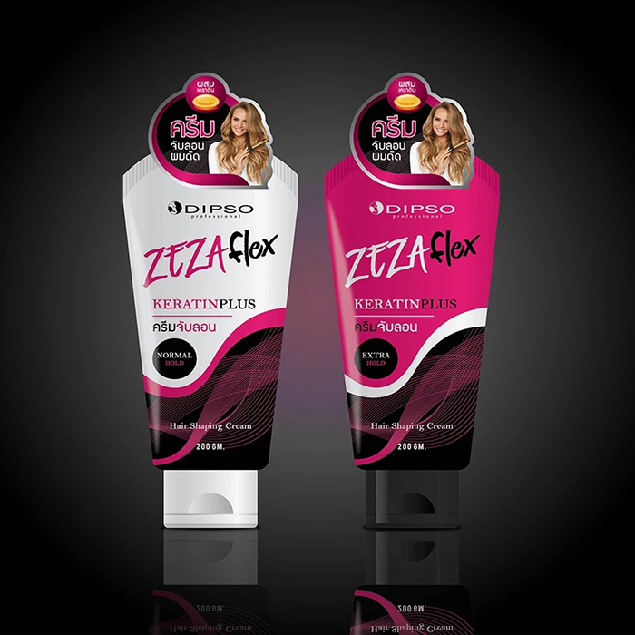 ครีมจับลอนผม Dipso Zeza Flex Keratin Plus Extra Hold