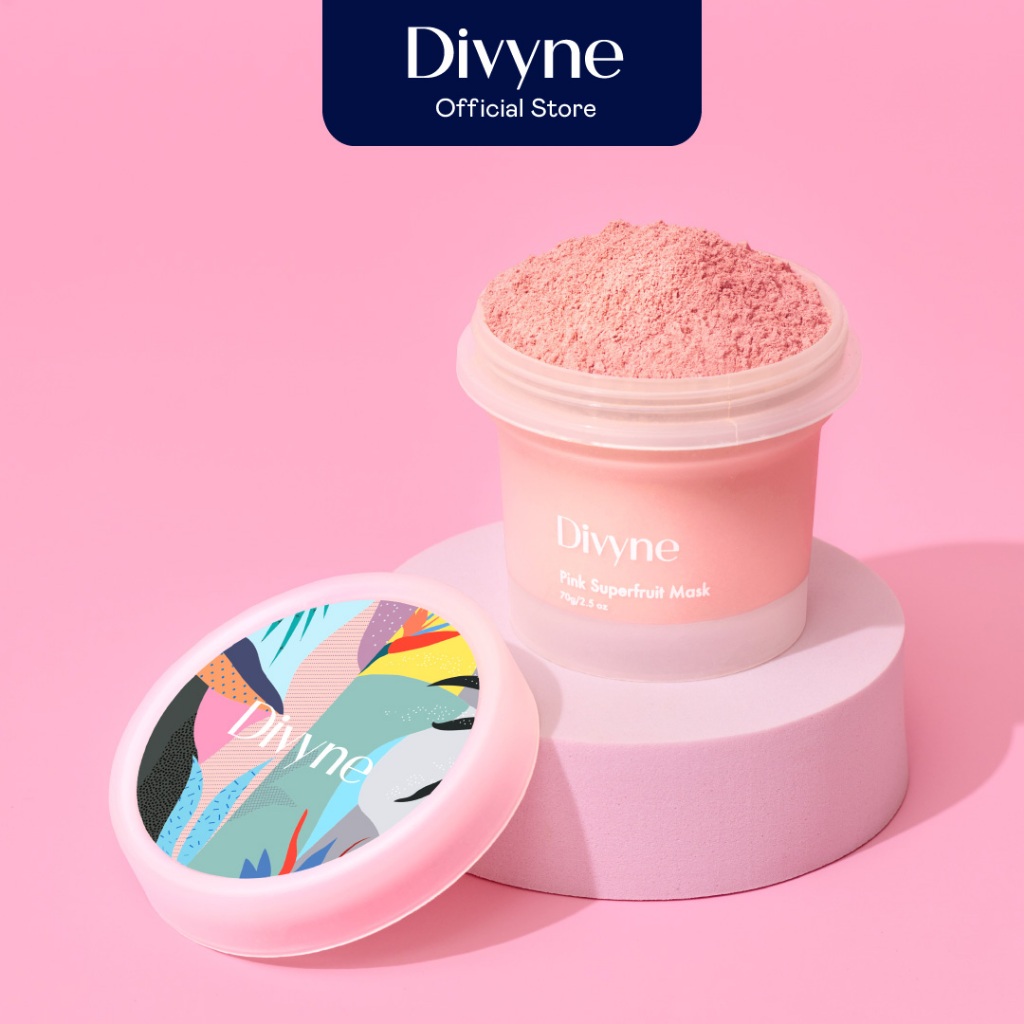 มาร์กโคลน Divyne Pink Superfruit Mask For Acne & Redness