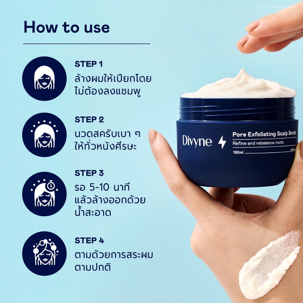 สครับหนังศรีษะ Divyne Pore Exfoliating Scalp Scrub