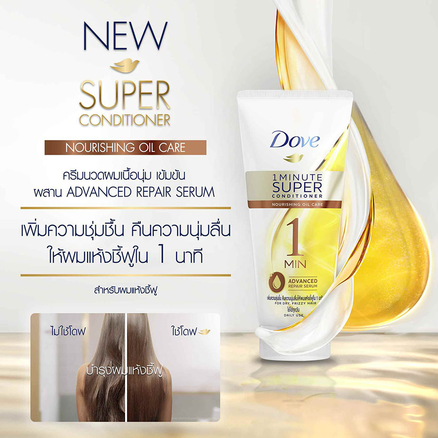 ครีมนวดผม Dove Nourishing Oil Care 1 Minute Super Conditioner