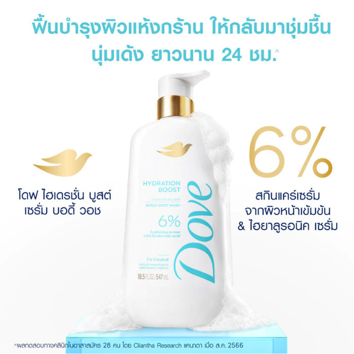 เซรั่มอาบน้ำ Dove Hydration Boost Body Wash Serum