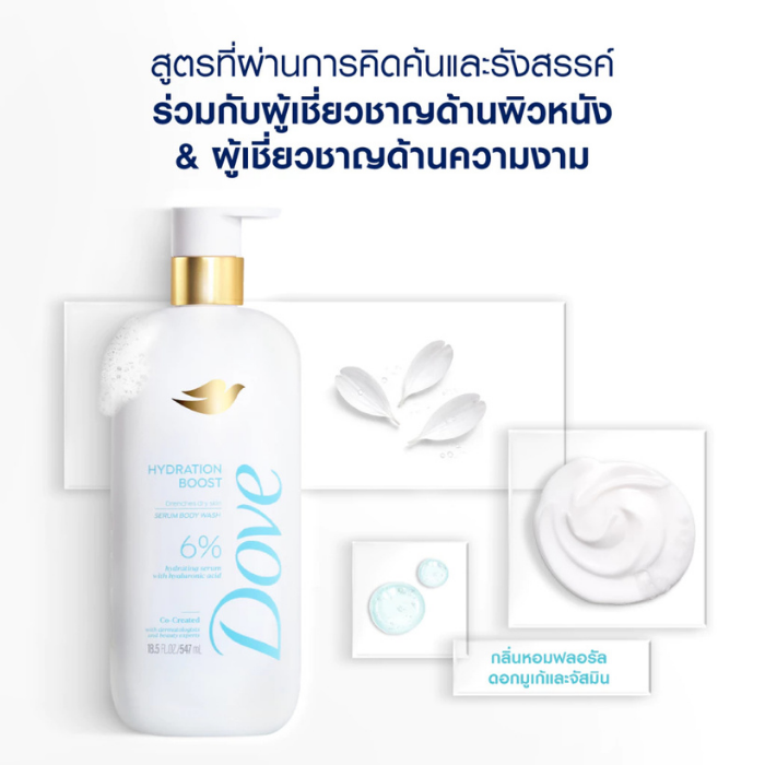 เซรั่มอาบน้ำ Dove Hydration Boost Body Wash Serum