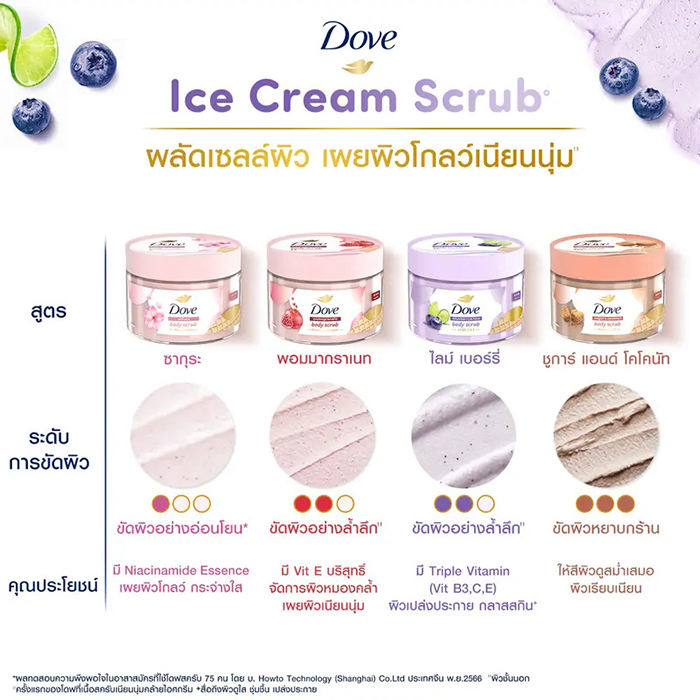 สครับขัดผิว Dove Ice Cream Scrub