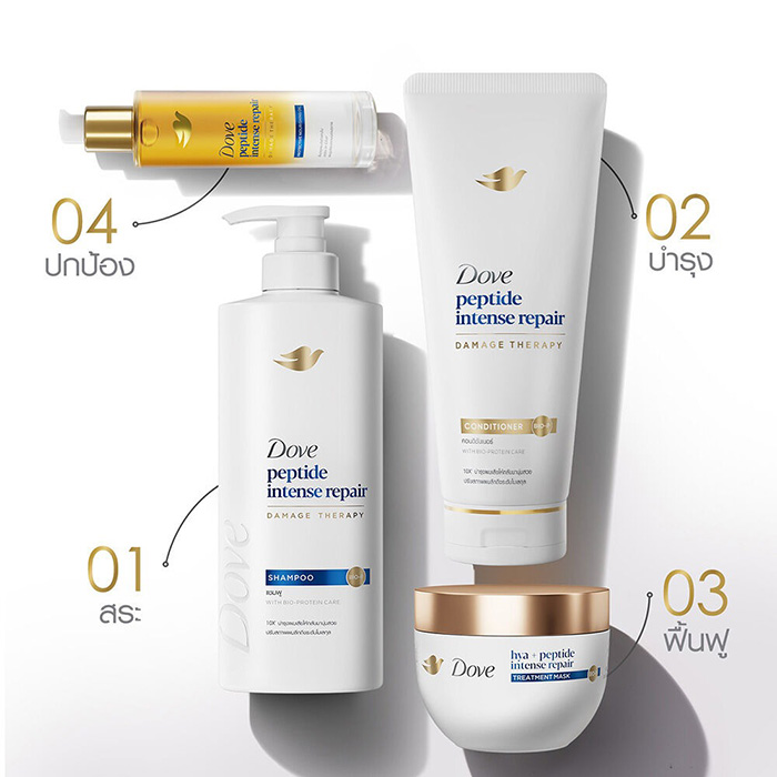 ครีมนวดผม Dove Peptide Intense Repair Conditioner ครีมนวดผม Dove Peptide Intense Repair Conditioner