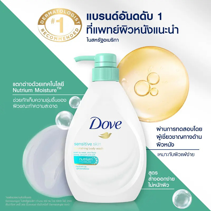 ครีมอาบ Dove Sensitive Skin Nourishing Body Wash