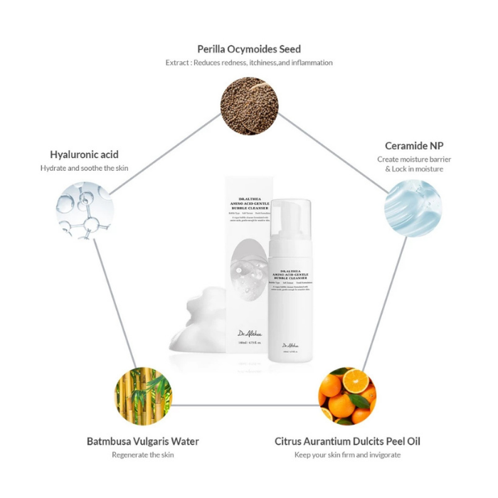 โฟมล้างหน้าสูตรอ่อนโยน Dr.Althea Amino Acid Gentle Bubble Cleanser โฟมล้างหน้าสูตรอ่อนโยน Dr.Althea Amino Acid Gentle Bubble Cleanser
