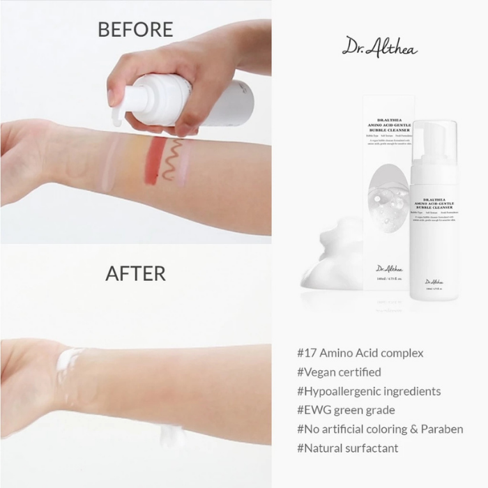 โฟมล้างหน้าสูตรอ่อนโยน Dr.Althea Amino Acid Gentle Bubble Cleanser โฟมล้างหน้าสูตรอ่อนโยน Dr.Althea Amino Acid Gentle Bubble Cleanser