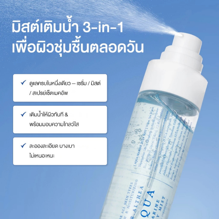 สเปรย์เจลลี่บำรุงผิว Dr.Althea Aqua Marine Jelly Mist สเปรย์เจลลี่บำรุงผิว Dr.Althea Aqua Marine Jelly Mist