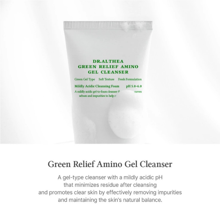 คลีนเซอร์ Dr.Althea Green Relief Amino Gel Cleanser คลีนเซอร์ Dr.Althea Green Relief Amino Gel Cleanser