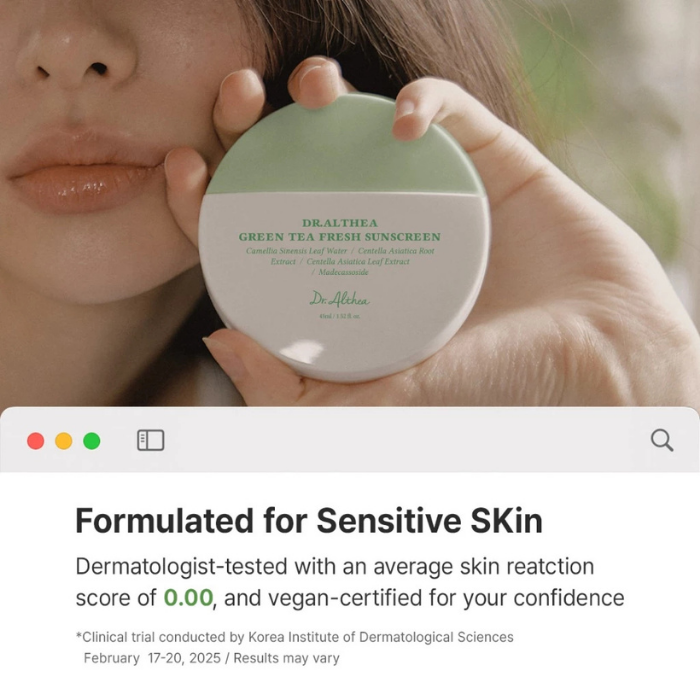 ครีมกันแดดชาเขียว Dr.Althea Green Tea Fresh Sunscreen SPF50+ PA++++ ครีมกันแดดชาเขียว Dr.Althea Green Tea Fresh Sunscreen SPF50+ PA++++