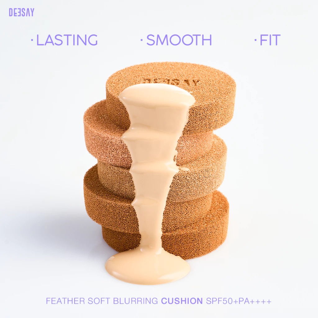 คุชชั่นตลับม่วง DEESAY Feather Soft Blurring Cushion SPF50+ PA++++