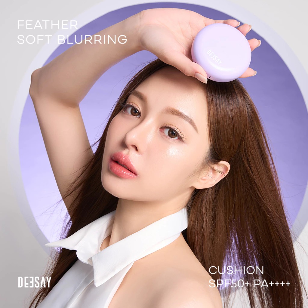 คุชชั่นตลับม่วง DEESAY Feather Soft Blurring Cushion SPF50+ PA++++