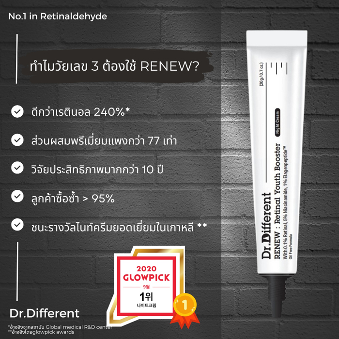 ทรีทเม้นท์ผิวหน้า Dr. Different Renew Retinal Youth Booster 