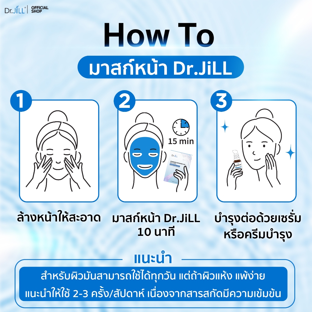 แผ่นมาสก์หน้า Dr.JiLL Advanced Intensive Hya Sheet Mask