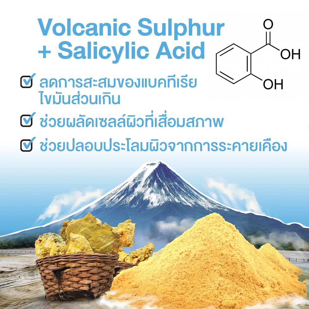 สบู่ลดสิว Dr.PONG Natural Volcanic Sulphur Soap