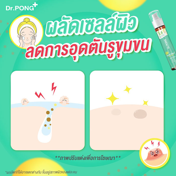 เจลล้างหน้า Dr.PONG P55 BHA Acne Clear Face Wash