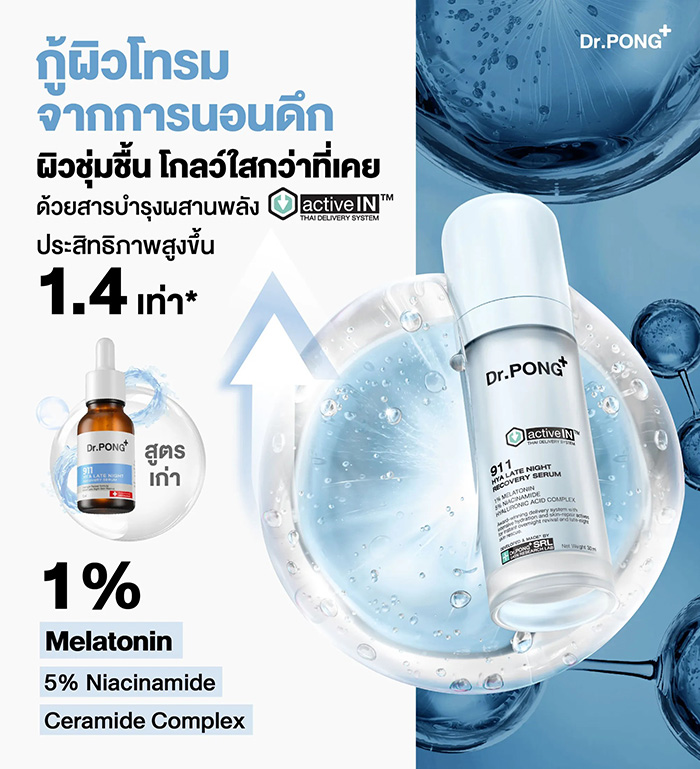 เซรั่ม Dr.PONG 911 Hya Activein Serum เซรั่ม Dr.PONG 911 Hya Activein Serum