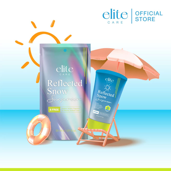 ครีมกันแดด Elite Care Reflected Snow Sunscreen SPF50 PA+++