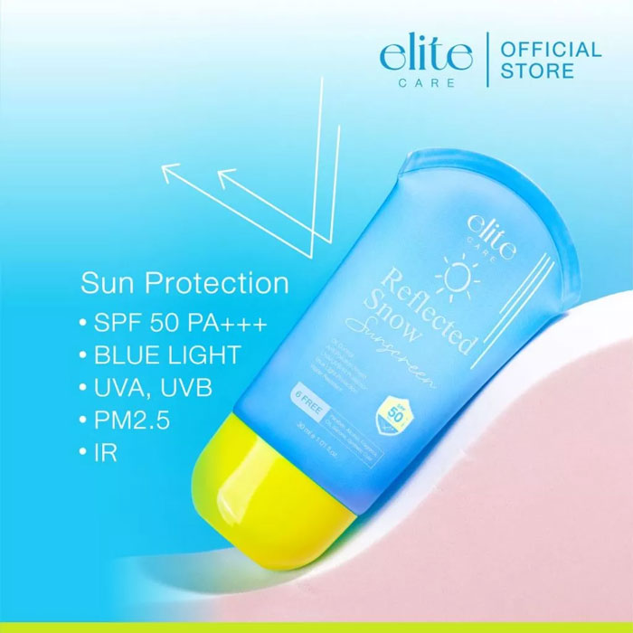 ครีมกันแดด Elite Care Reflected Snow Sunscreen SPF50 PA+++