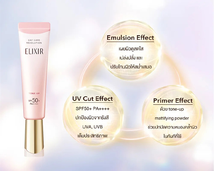 โทนอัพ Elixir Day Care Revolution Tone Up SPF50+ PA++++