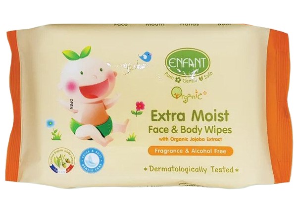 ทิชชู่เปียก Enfant Extra Organic Plus Moist Face & Body Wipes