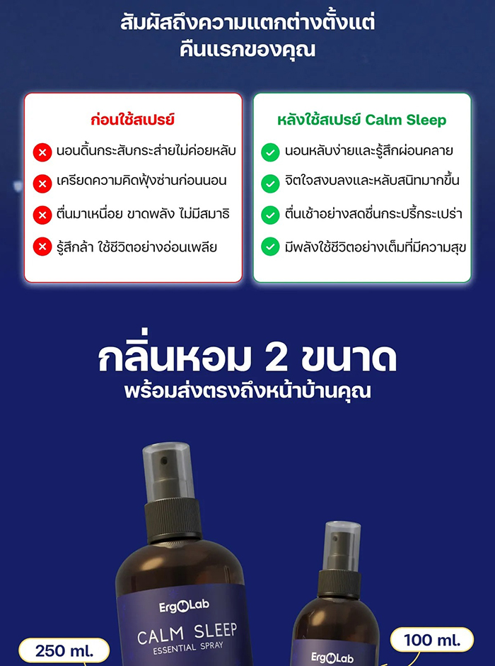 สเปรย์ฉีดหมอน ErgoLab Calm Sleep Spray