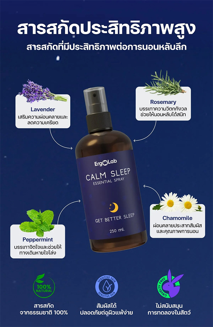 สเปรย์ฉีดหมอน ErgoLab Calm Sleep Spray
