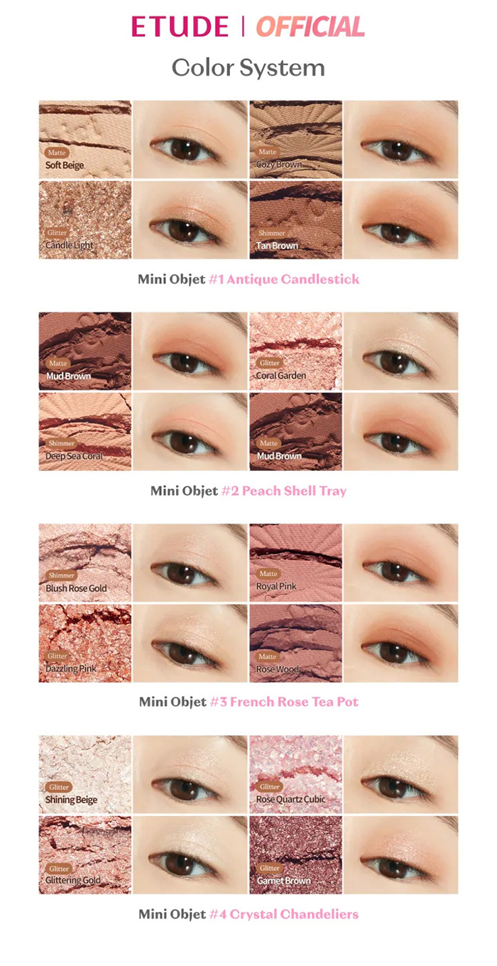  อายแชโดว์พาเลท Etude House Play Color Eyes Mini Objet