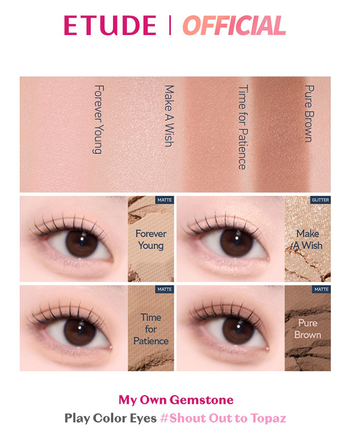 อายแชโดว์ Etude [My Own Gemstone] Play Color Eyes Mini