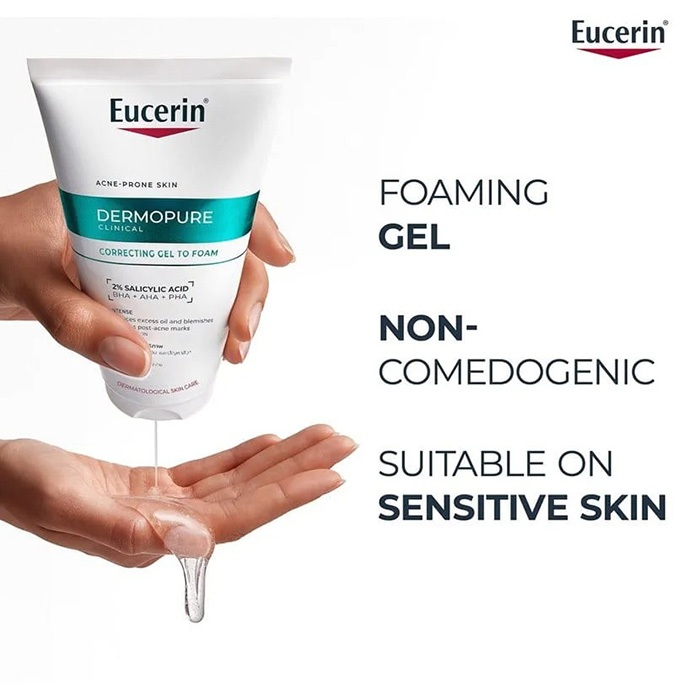 เจลโฟมล้างหน้า Eucerin Dermopure Clinical Correcting Gel to Foam