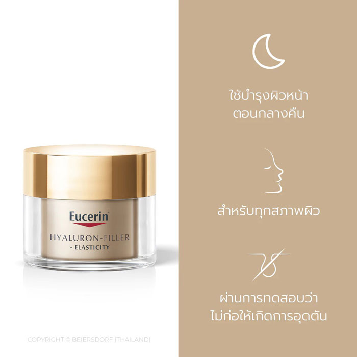 ไนท์ครีม Eucerin Hyaluron-Filler + Elasticity Night Cream