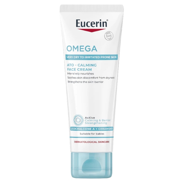ครีมบำรุงผิวหน้าและผิวกาย Eucerin Omega Ato-Calming Face Cream