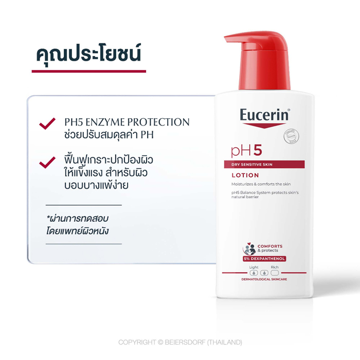 โลชั่นบำรุงผิวกาย Eucerin PH5 Dry Sensitive Skin Lotion