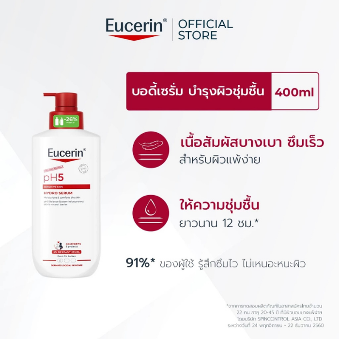 บอดี้เซรั่ม Eucerin pH5 Sensitive Skin Hydro Serum บอดี้เซรั่ม Eucerin pH5 Sensitive Skin Hydro Serum