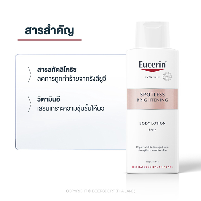 โลชั่น Eucerin Spotless Brightening Body Lotion SPF 7