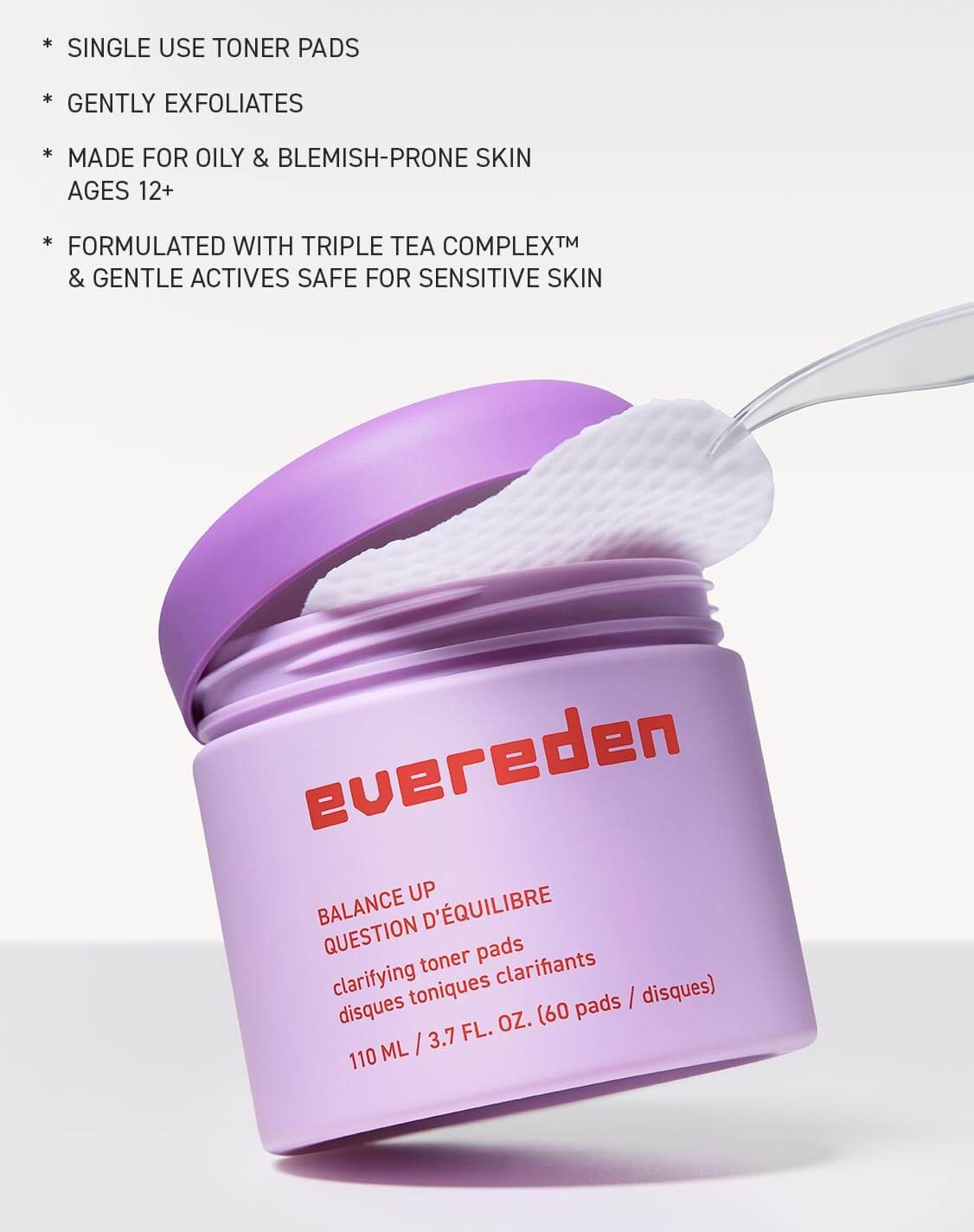 โทนเนอร์แบบแผ่น Evereden Balance Up Clarifying Toner Pads