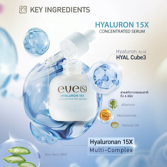 เซรั่มไฮยาลูรอน EVE'S Hyaluron Concentrate Serum เซรั่มไฮยาลูรอน EVE'S Hyaluron Concentrate Serum