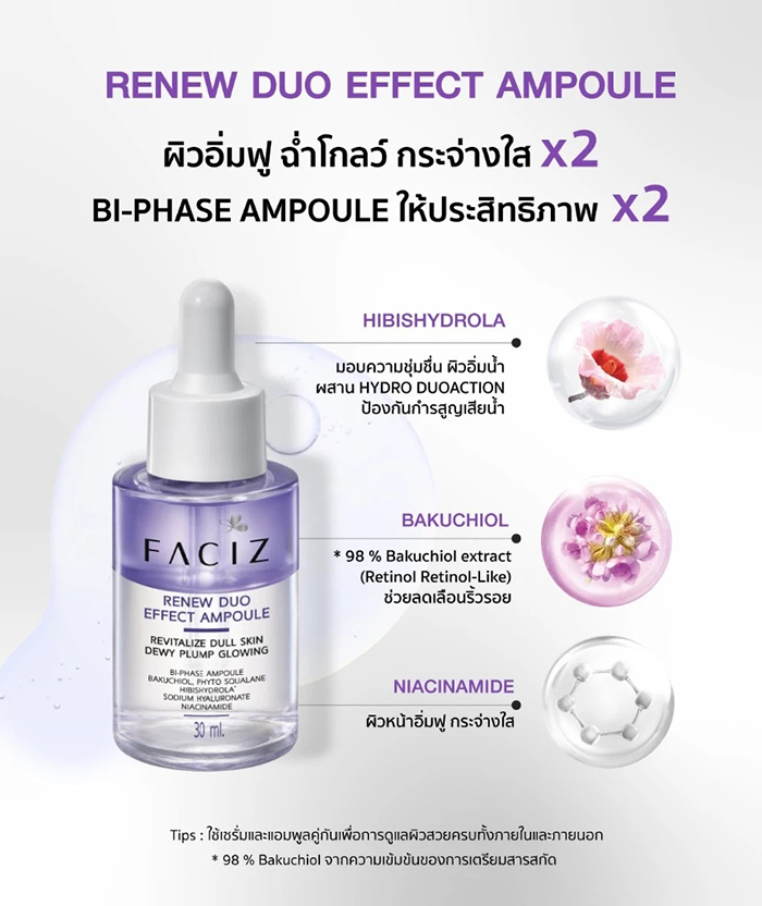 แอมพูล Faciz Renew Duo Effect Ampoule
