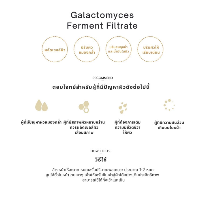 เซรั่ม Graymelin Galactomyces Ferment Filtrate