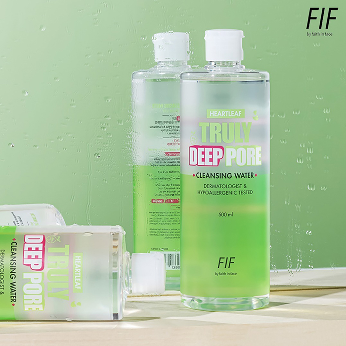 คลีนซิ่ง Faith in Face Heartleaf Truly Deep Pore Cleansing Water 