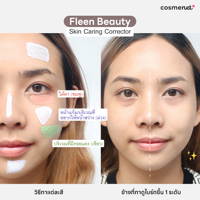 คอนซีลเลอร์ Fleen Beauty Skin Caring Corrector