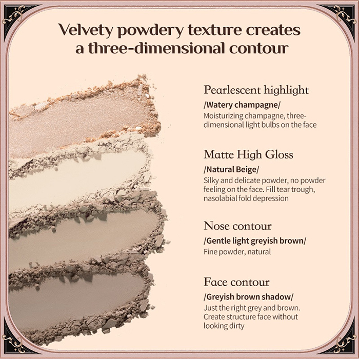 ไฮไลท์และคอนทัวร์ Flower Knows Chocolate Wonder-Shop Highlighter & Contour