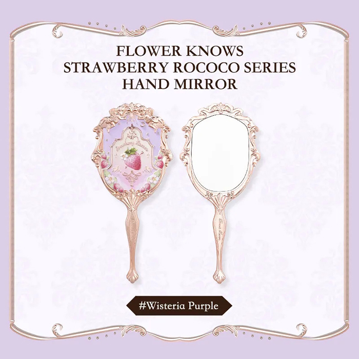 กระจกแต่งหน้า Flower Knows Strawberry Rococo Hand Mirror