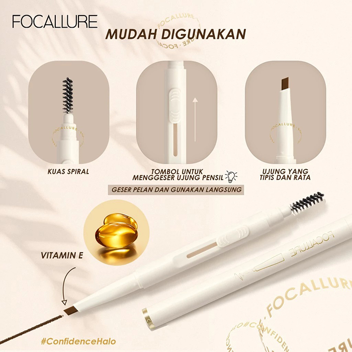 ดินสอเขียนคิ้ว FOCALLURE Sliding Eyebrows Pencil