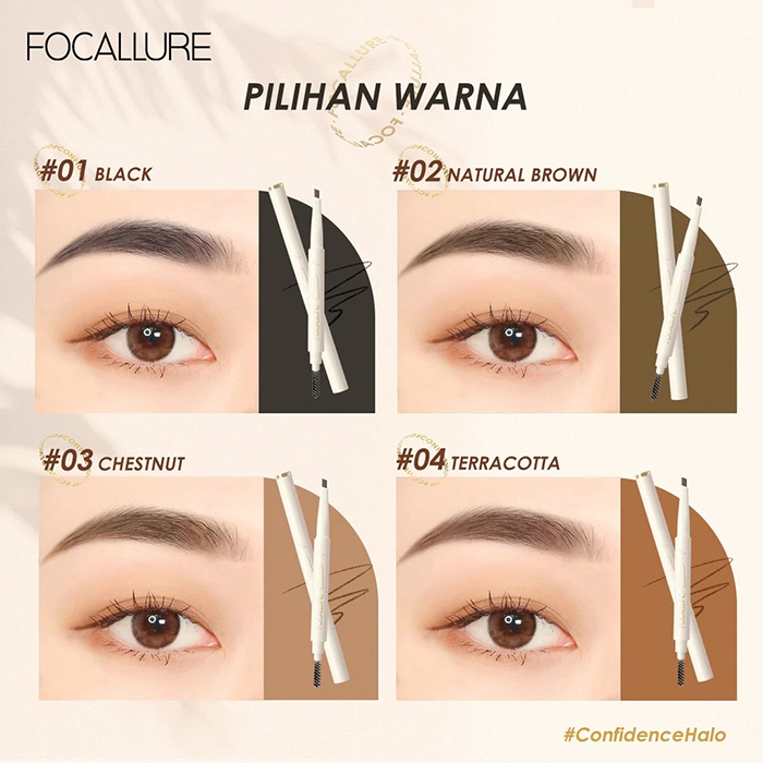 ดินสอเขียนคิ้ว FOCALLURE Sliding Eyebrows Pencil