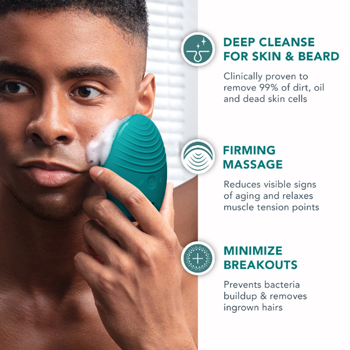 เครื่องล้างหน้าสำหรับผู้ชาย FOREO LUNA™ 4 Men For Skin And Beard 2 In 1 Smart Facial Cleansing & Firming Device